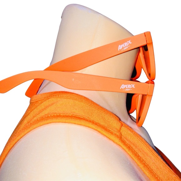 *5 for $25!* Aperol Spritz Orange White Cocktail Tank Top Sunglasses Cotton XS - Picture 2 of 7